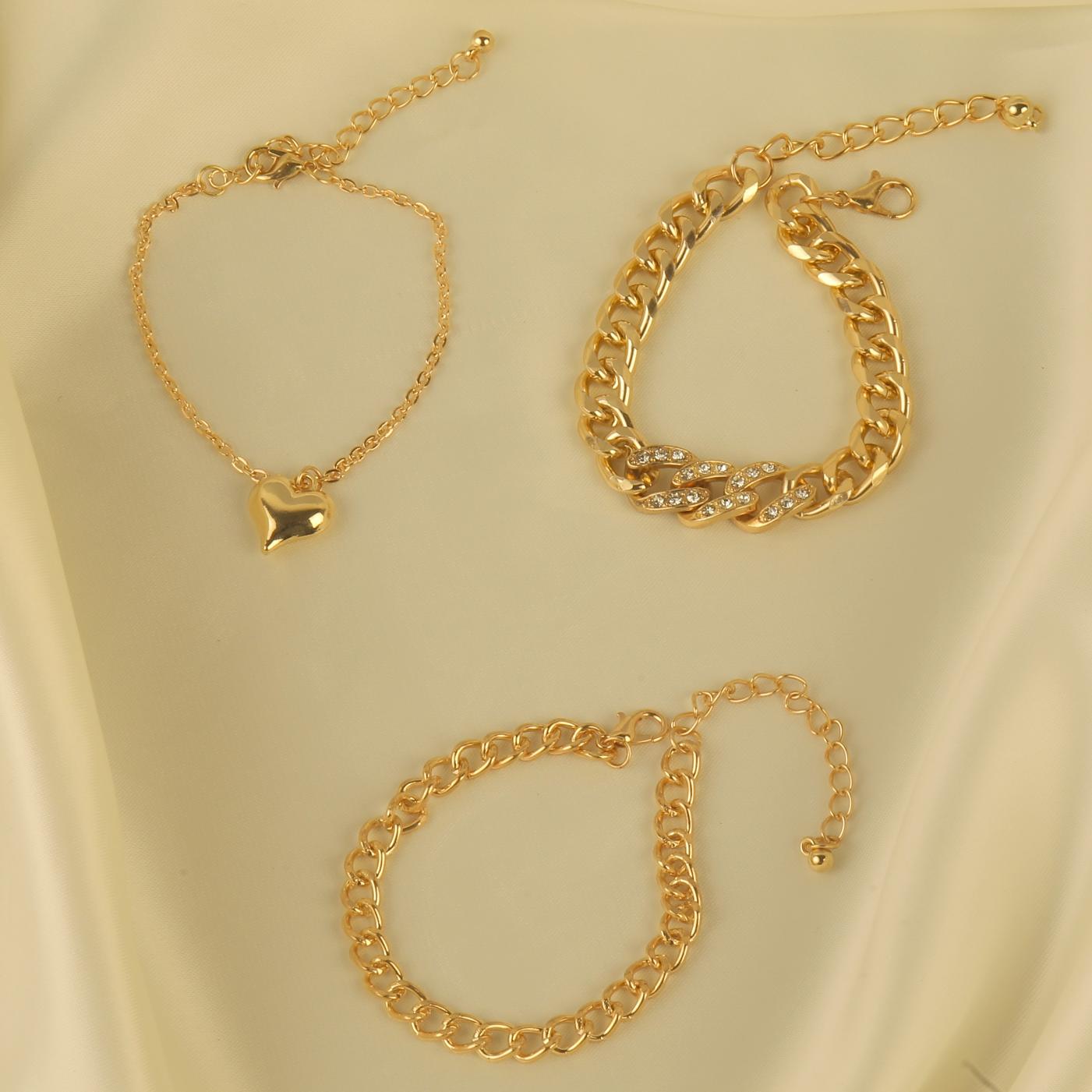 Golden Elegant Bracelet Set