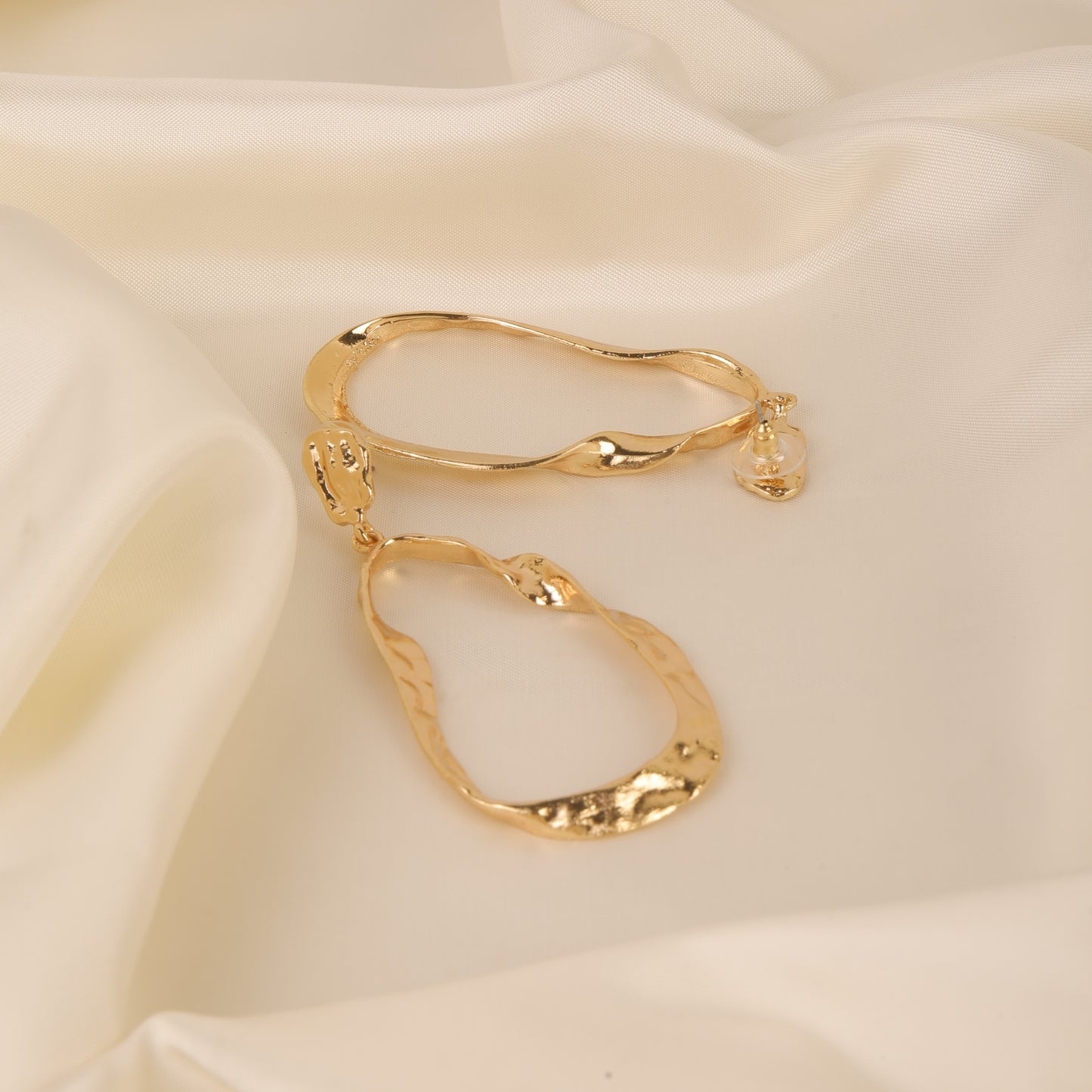 Oval Molten Drop Earrings