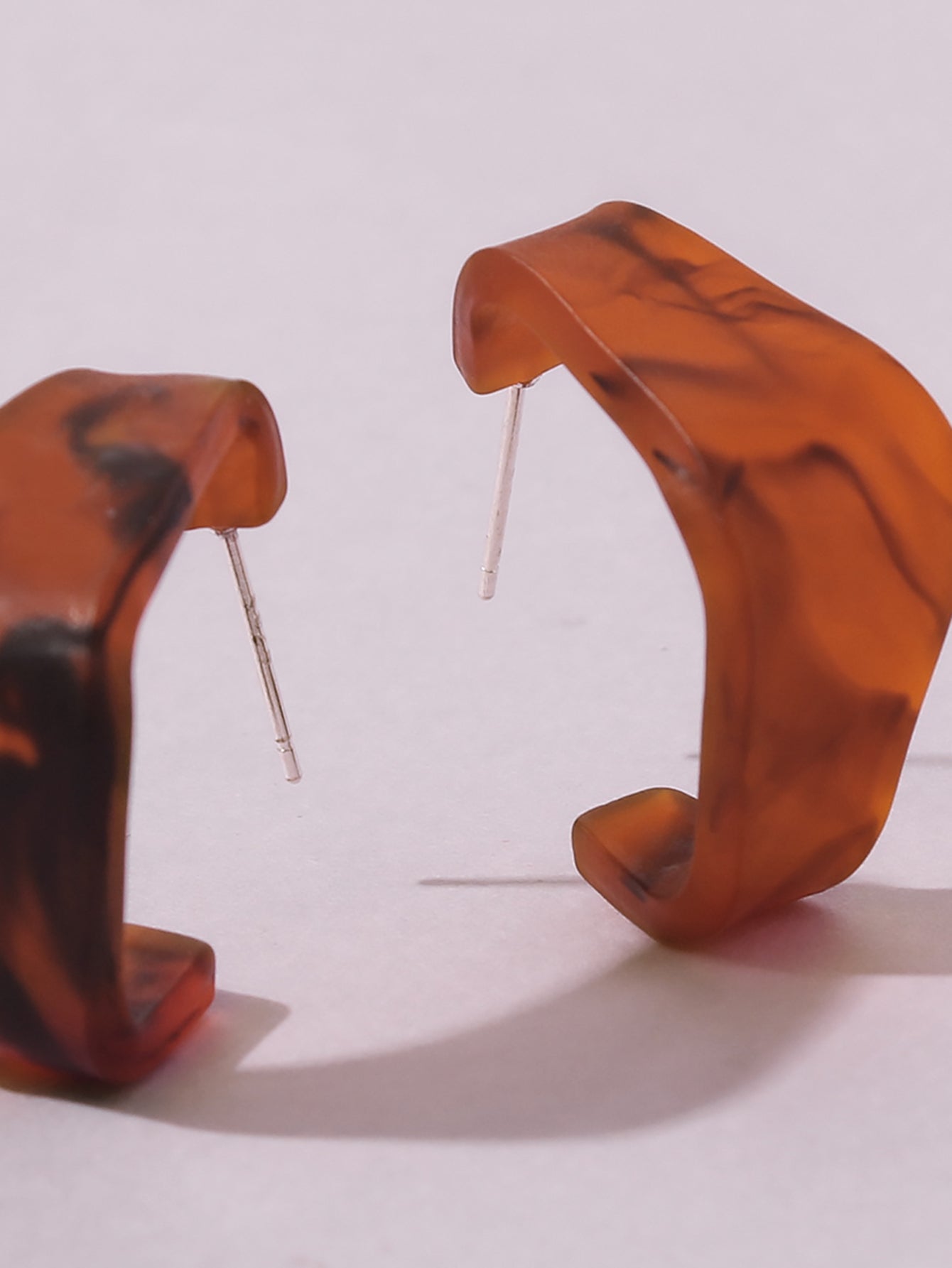 Brown Acrylic Earrings