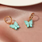 Blue Butterfly Drop Earrings