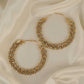 Large Stone Hoop Earrings