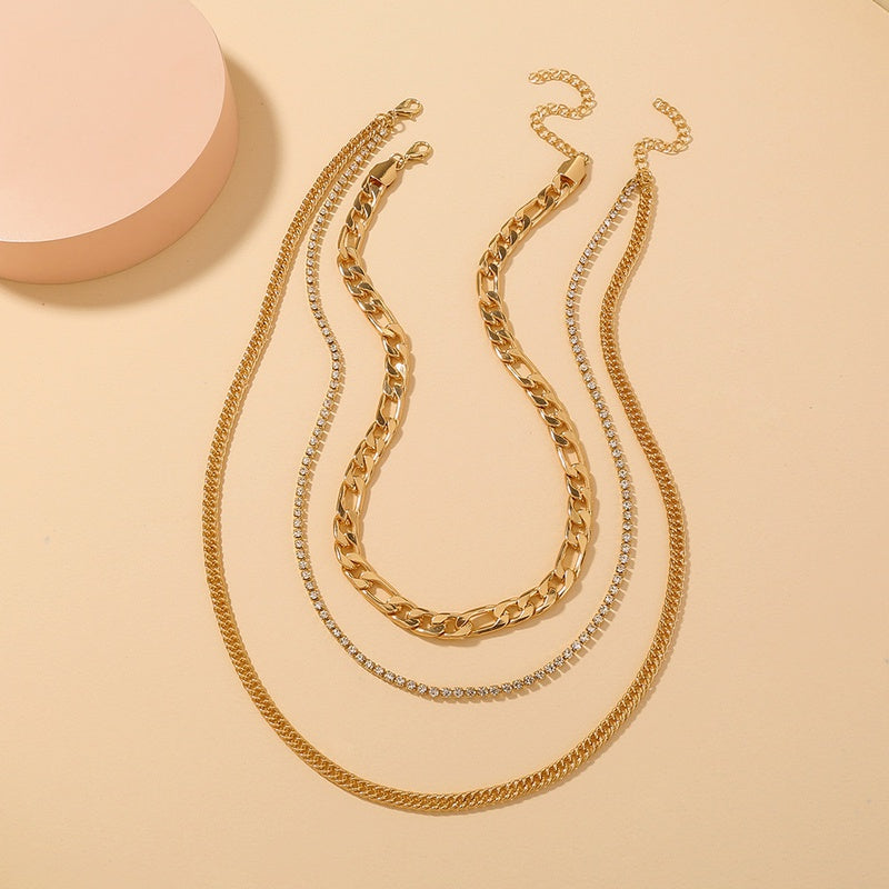 Cutting Stone Necklace Set