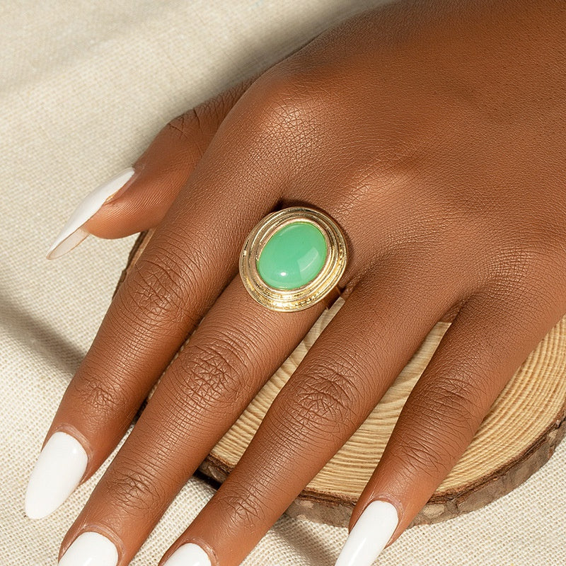 Green Stone Ring