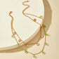 Green Golden Drops Necklace