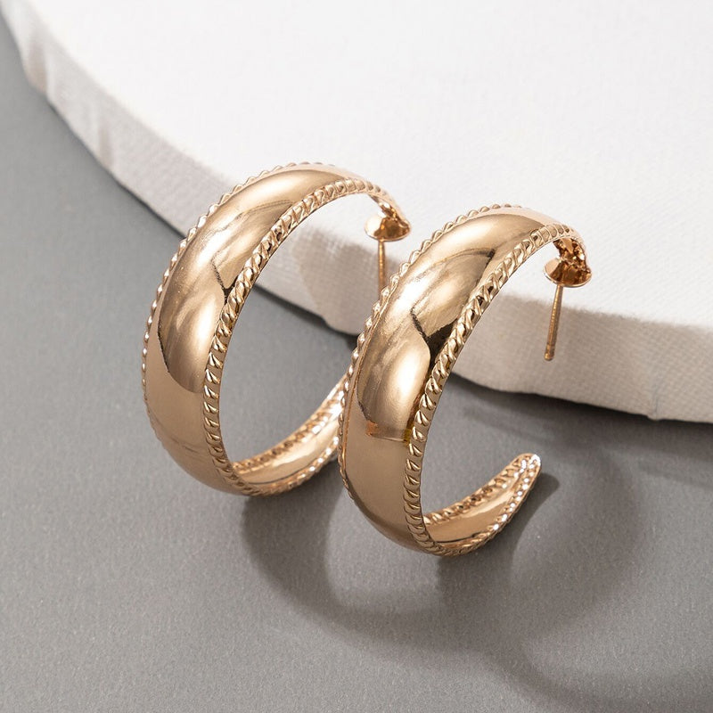 Hoop Textured Earrings