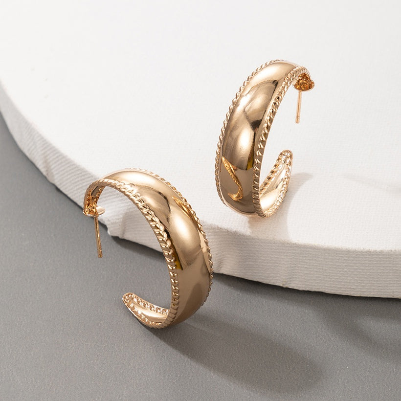 Hoop Textured Earrings