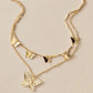 Butterfly Drops Multilayered Necklace