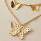Butterfly Drops Multilayered Necklace