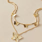 Butterfly Drops Multilayered Necklace