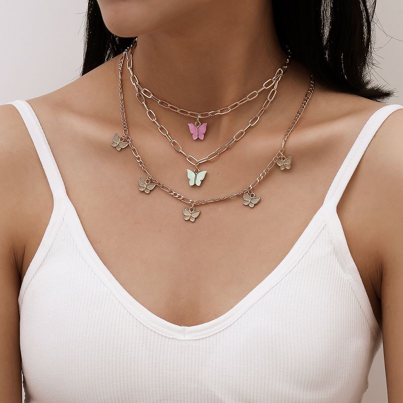 Butterfly Multilayered Necklace