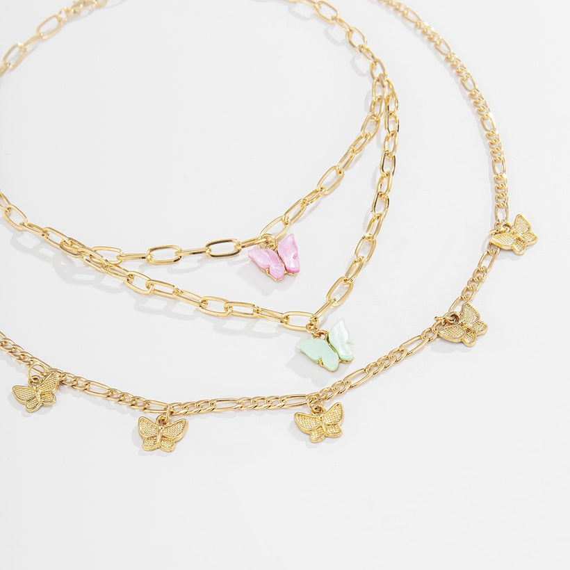 Butterfly Multilayered Necklace
