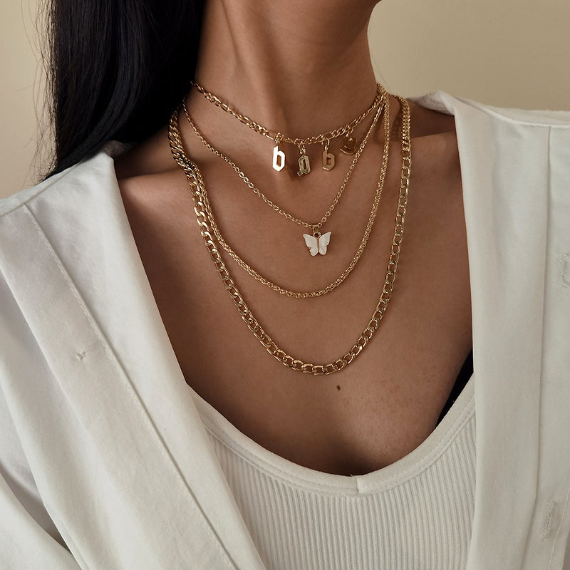 Butterfly Baby Multilayered Necklace