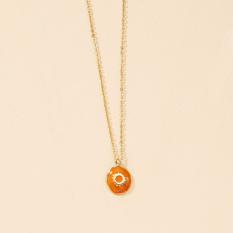 Orange Sun Necklace