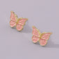 Pink Designer Butterfly Earrings
