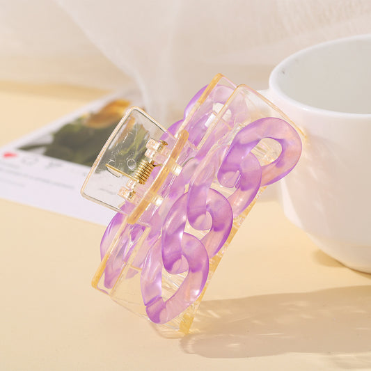 Purple Pink Chain Clip