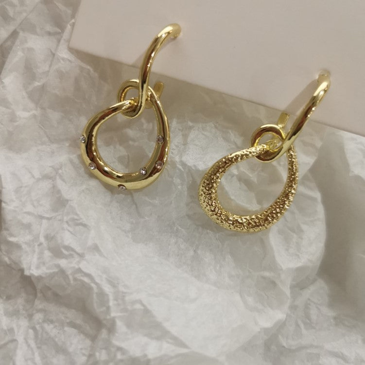 Knotted Asymmetrical Earrings